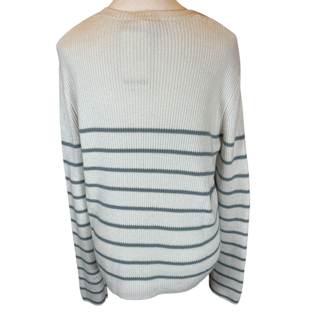 Splendid NWT Cream and Gray Striped Sweater - Picture 5 of 8